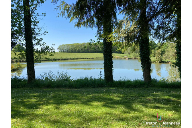 Propriété de charme sur 4 ha avec plan d'eau secteur Mayenne