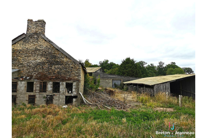 Fermette à rénover sur près de 10 ha à Vimartin sur Orthe