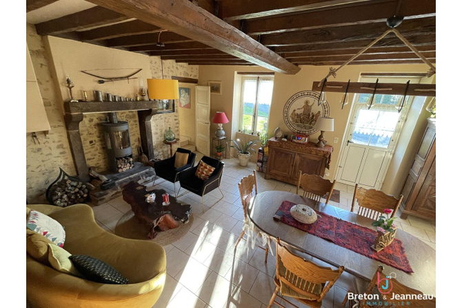 Ensemble de 2 maisons sur 2 hectares à Vimartin sur Orthe