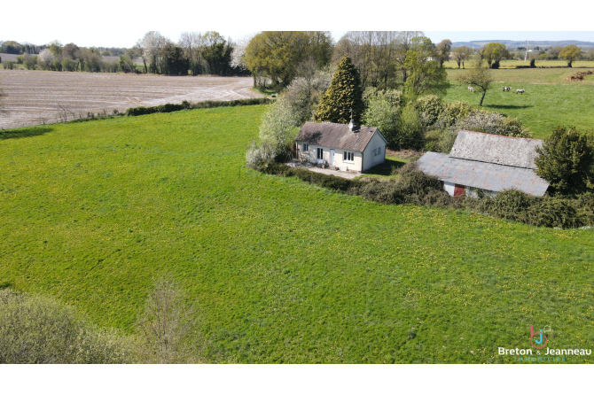 Maison de plain-pied sur près d'un hectare secteur Bais
